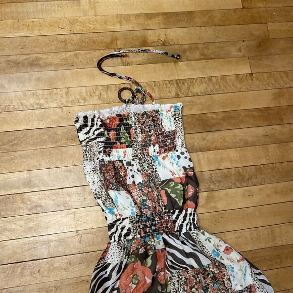 Grass Collection Dress Women’s Size Medium Off Shoulder Maxi Fit N Flare Floral - Picture 10 of 12